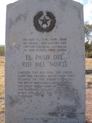 El Paso del Rio del Norte Marker. Click for full size. El Paso del Rio del Norte Marker image. Click for full size.