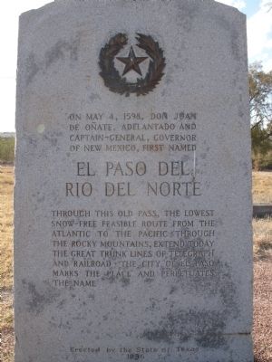 El Paso del Rio del Norte Marker image. Click for full size.