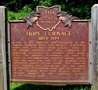 Hope Furnace Marker. Click for full size. Hope Furnace Marker image. Click for full size.