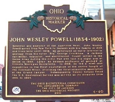 John Wesley Powell Marker (Side A) image. Click for full size.