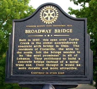 Broadway Bridge Marker (Side A). Click for full size. Broadway Bridge Marker (Side A) image. Click for full size.