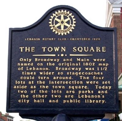 The Town Square Marker (Side A). Click for full size. The Town Square Marker (Side A) image. Click for full size.
