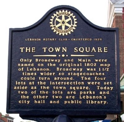 The Town Square Marker (Side A) image. Click for full size.