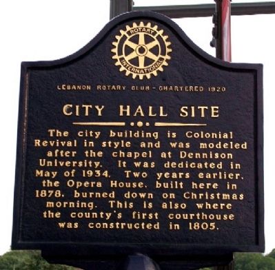 City Hall Site Marker (Side B) image. Click for full size.
