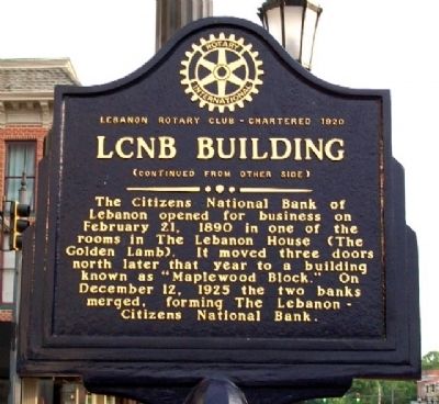 LCNB Building Marker (Side B) image. Click for full size.
