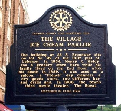 The Village Ice Cream Parlor Marker (Side A) image. Click for full size.