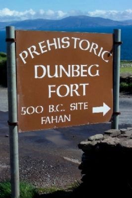 Dunbeg Fort Sign Along Slea Head Drive image. Click for full size.