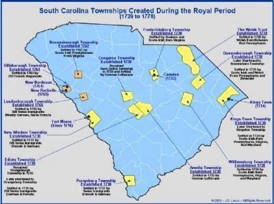 SC Townships Created During the Royal Period (1729-1776) image. Click for full size.