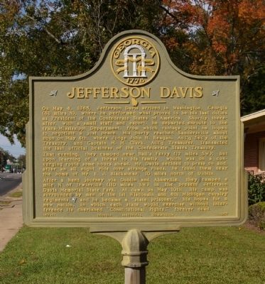 Jefferson Davis Marker. Click for full size. Jefferson Davis Marker image. Click for full size.