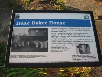 Isaac Baker House Marker image. Click for full size.
