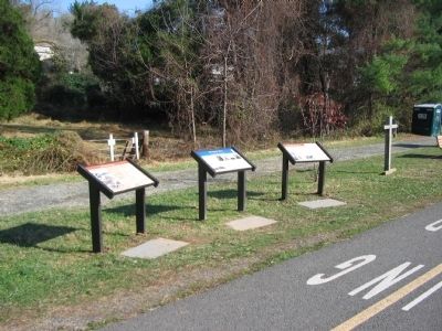 Three Markers at the Site of Hunter Station image. Click for full size.