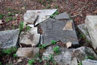 Heavily Damaged Pettigru Tombstone image. Click for full size.