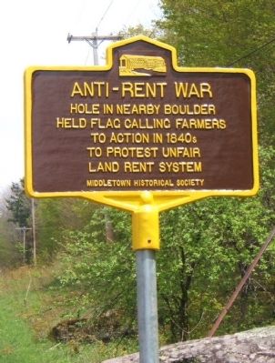Anti-Rent War Flagpole image. Click for full size.