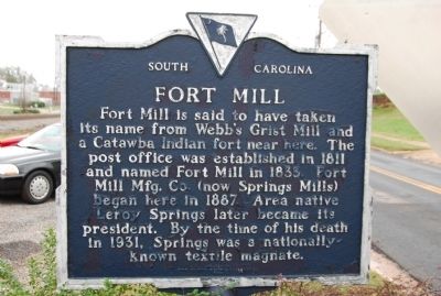 Fort Mill Marker image. Click for full size.