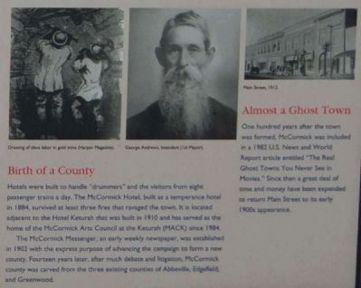 MACK Marker - Birth of a County / Almost a Ghost Town image. Click for full size.
