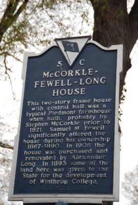 McCorkle-Fewell-Long House / Oakland Marker image. Click for full size.