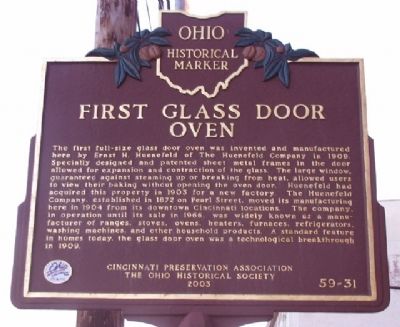 First Glass Door Oven Marker. Click for full size. First Glass Door Oven Marker image. Click for full size.