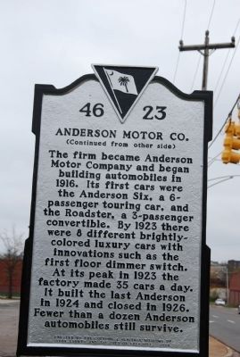 Rock Hill Buggy Company / Anderson Motor Company Marker. Click for full size. Rock Hill Buggy Company / Anderson Motor Company Marker image. Click for full size.