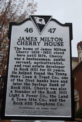 James Milton Cherry House Marker. Click for full size. James Milton Cherry House Marker image. Click for full size.