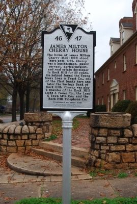 James Milton Cherry House Marker image. Click for full size.