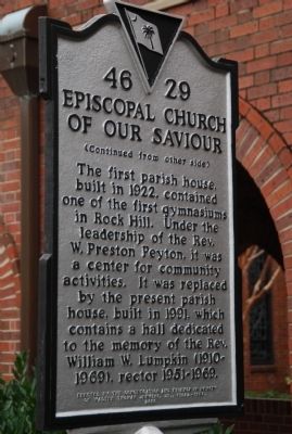 Episcopal Church of Our Saviour Marker Reverse. Click for full size. Episcopal Church of Our Saviour Marker Reverse image. Click for full size.