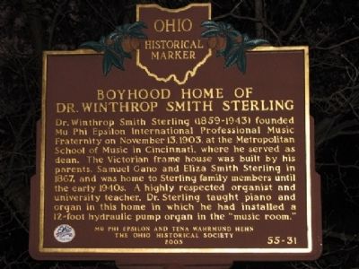 Boyhood Home of Dr. Winthrop Smith Sterling Marker image. Click for full size.