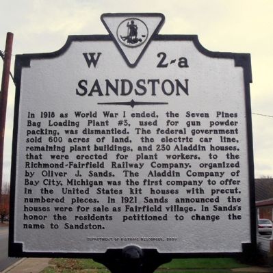 Sandston Marker image. Click for full size.