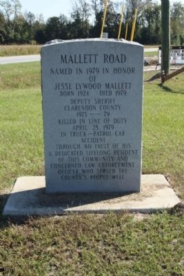 Mallett Road Marker. Click for full size. Mallett Road Marker image. Click for full size.
