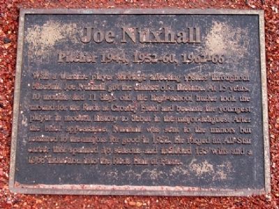 Joe Nuxhall Marker image. Click for full size.