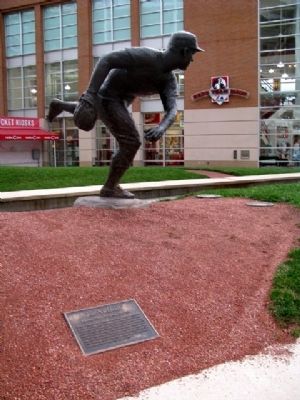 Joe Nuxhall Statue and Marker image. Click for full size.