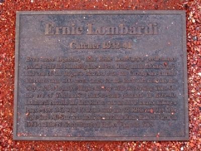 Ernie Lombardi Marker image. Click for full size.