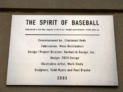 The Spirit of Baseball Marker image. Click for full size.