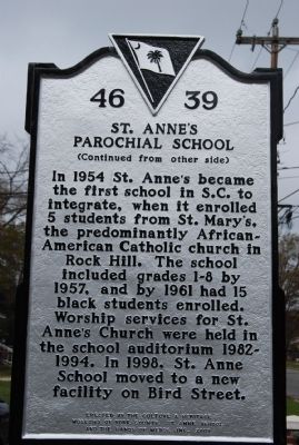 St. Anne's Parochial School Marker image. Click for full size.