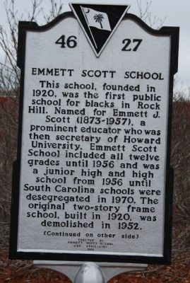 Emmett Scott School Marker image. Click for full size.