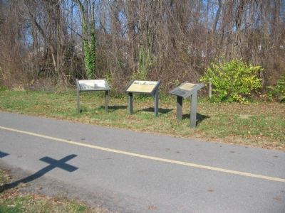 Markers at the Dunn-Lorning Station Site image. Click for full size.