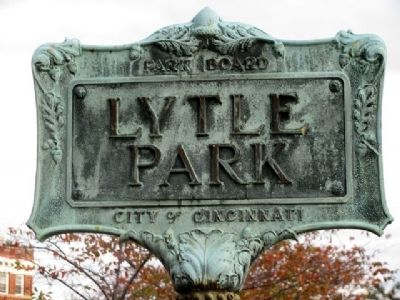 Lytle Park Sign image. Click for full size.