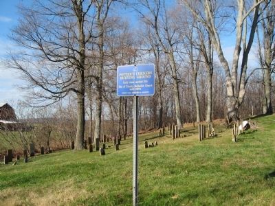 Potters Corners Burying Ground Marker. Click for full size. Potters Corners Burying Ground Marker image. Click for full size.