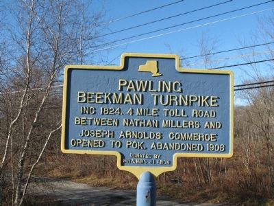 Pawling Beekman Turnpike Marker. Click for full size. Pawling Beekman Turnpike Marker image. Click for full size.