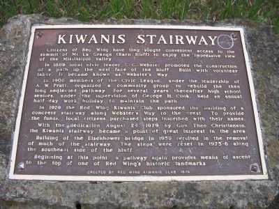 Kiwanis Stairway Marker. Click for full size. Kiwanis Stairway Marker image. Click for full size.