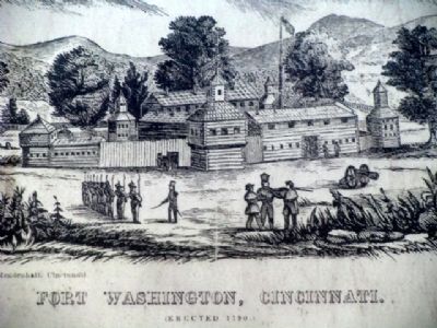 Fort Washington Illustration on Marker image. Click for full size.