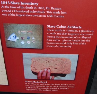 1843 Slave Inventory / Slave Artifacts / Slave Made Bricks image. Click for full size.