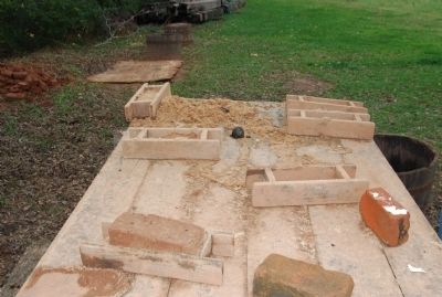 Brick making demostration. Click for full size. Brick making demostration image. Click for full size.