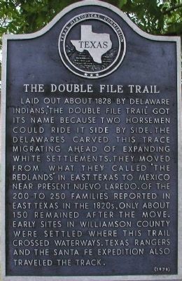 The Double File Trail (Georgetown) Marker image. Click for full size.