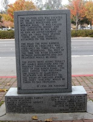 Lafayette House Marker (Reverse Side) image. Click for full size.