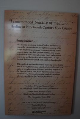 "I commenced practice of medicine..." plaque. Click for full size. "I commenced practice of medicine..." plaque image. Click for full size.