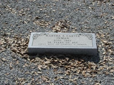 Martha Elizabeth Inman Gravestone. Click for full size. Martha Elizabeth Inman Gravestone image. Click for full size.