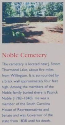 Willington Marker -<br>Noble Cemetery. Click for full size. Willington Marker -<br>Noble Cemetery image. Click for full size.