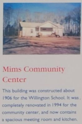 Willington Marker -<br>Mims Community Center image. Click for full size.
