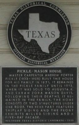Pickle-Mason House Marker image. Click for full size.