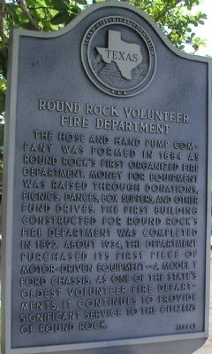 Round Rock Volunteer Fire Department Marker image. Click for full size.